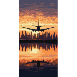 Картина за номерами "Політ над містом" 40х80см, термопакет, ТМ Ідейка, Україна арт: KHO6394