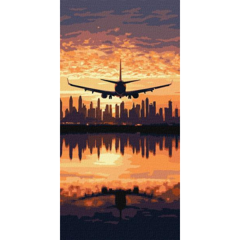 Картина за номерами "Політ над містом" 40х80см, термопакет, ТМ Ідейка, Україна арт: KHO6394