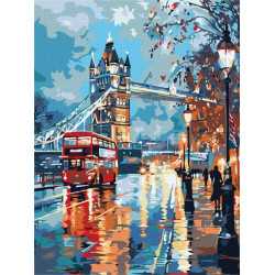 Картина за номерами "Дощовитий мрійний Лондон" 30х40см, термопакет, ТМ Ідейка, Україна арт: KHO6430