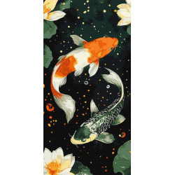 Картина за номерами "Рибки коі" 40х80см, термопакет, ТМ Ідейка, Україна арт: KHO6760