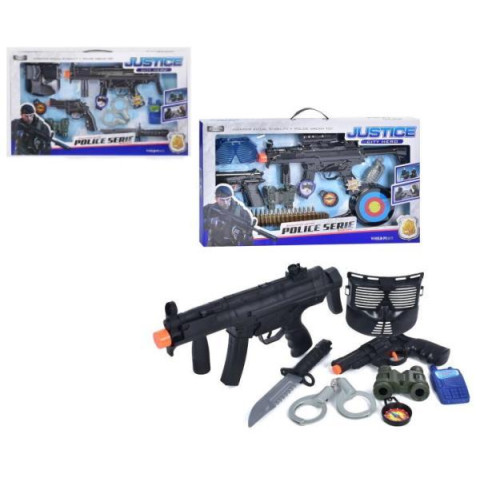 Набор амуниции полиция, 2 вида, 8 предметов, кор. 63,5*37,5*4,5см 