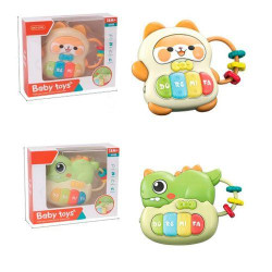 Піаніно, гра тварина  15*12*5см, музика, світло, змінюются режими гри, 2 види (кіт, динозавр), на бат., в кор. 19*15*5,5см   арт: 5804-5805