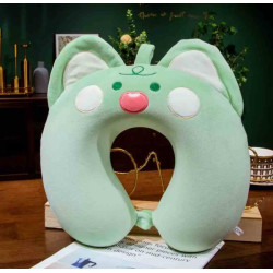 Подушка подголовник Котенок, из пены с эффектом памяти, снимаемый чехол 28*30см