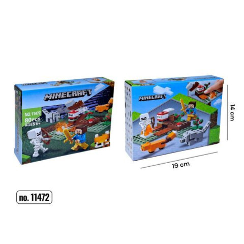 Конструктор MINECRAF 80 деталей, в кор. 19*14см