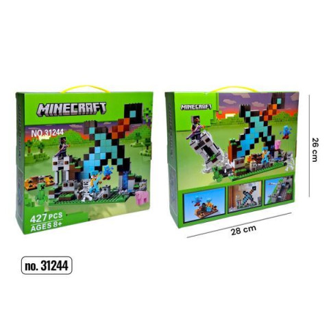 Конструктор MINECRAFT 427деталей, в кор. 28*26см