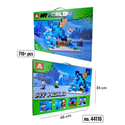 Конструктор MINECRAFT 716 деталей, в кор. 48*35см