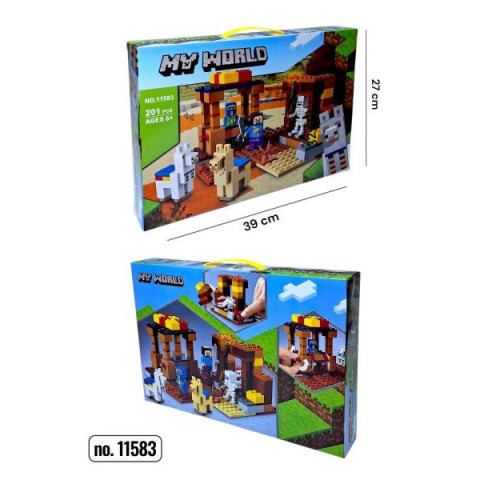 Конструктор MINECRAFT 201 деталь, в кор. 39*27см арт: 11583