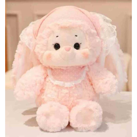 Мягкая игрушка Зайчик в розовом 40см