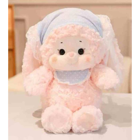 Мягкая игрушка Зайчик в голубом 40см