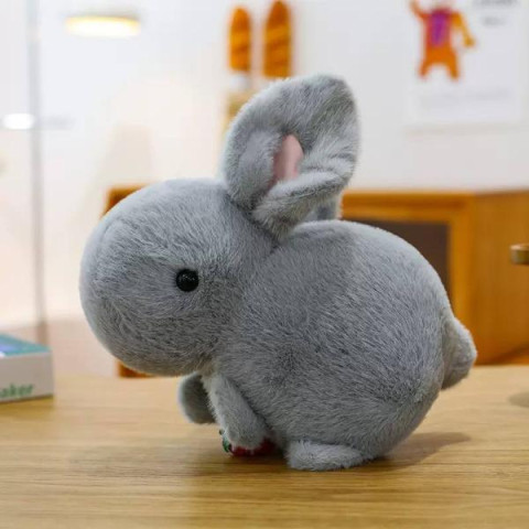 Мягкая игрушка Кролик серый 30см