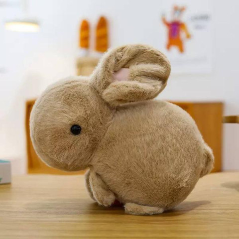 Мягкая игрушка Кролик коричневый 30см