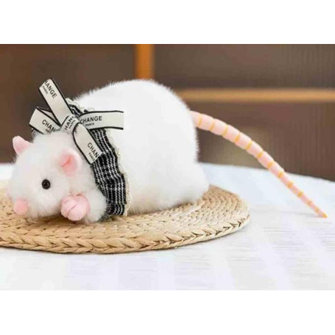 Мягкая игрушка Мышка белая 22см ароматизированная