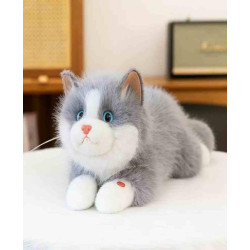 Мягкая игрушка Котик серый 45см, мяукает