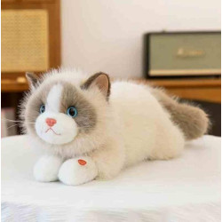 Мягкая игрушка Котик бежевый 45см, мяукает