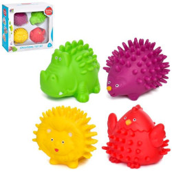 Іграшка для купання м'яч, 4шт (тварини, птах), от 8см, бризкалка, в кор. 22,5*21*7,5см  арт: 628-1