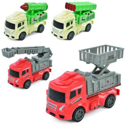 Машина инерц, 11см, подвижные детали, 4 вида, пак. 11*7,5*5см 