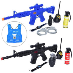 Набор амуниции жилет, автомат, 6 предметов, 2 цвета, пак. 53*36*6см 