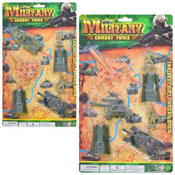 Набор с транспортом военный, самолет, лодка, танк, пушка, солдат, 2 вида, лист 21*38*4см 