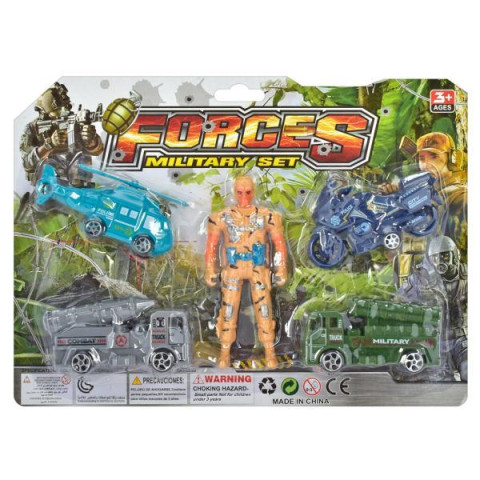 Набор с транспортом инерция, 9см, 4шт 