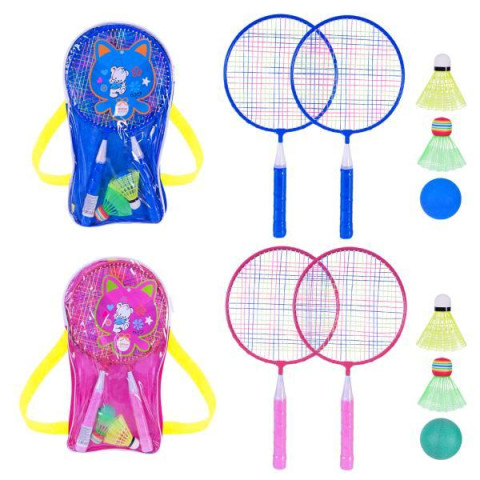 Бадминтон две ракетки, волан, 43см в сумке 