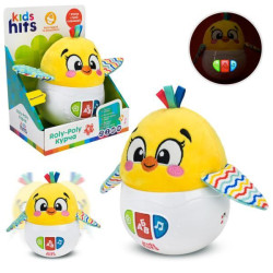 Неваляшка Kids Hits цыпленок, музыка, песни, мягкие, тканевые части, в кор. см 