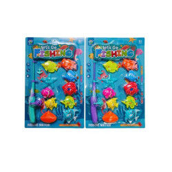Рыбалка 2 вида микс, удочка, 10 рыбок, магнитная, планшет 43,5*28,5см 