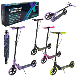 Самокат городской 2-х колес. стальной, колеса 200мм, тормоз, 4 цвета, в кор. 74*12*28см 