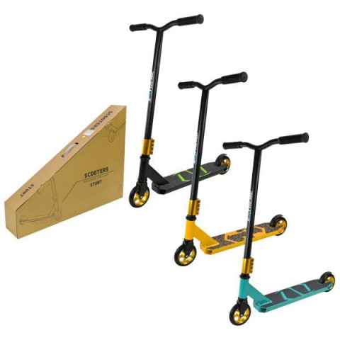 Самокат трюковий колеса PU 110мм, диск алюм 3 кольори, в кор. 63*11*54см 