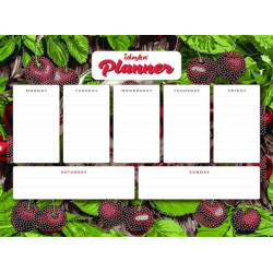 Планер на магнитной основе с алмазной мозаикой "Вишни" 32х40см, термопакет, ТМ Идейка, Украина