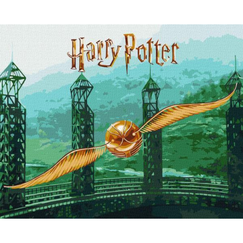 Картина за номерами WB "Harry Potter: Золотий Снітч з фарбами металік extra" 40*50см, термопакет, ТМ Ідейка, Україна