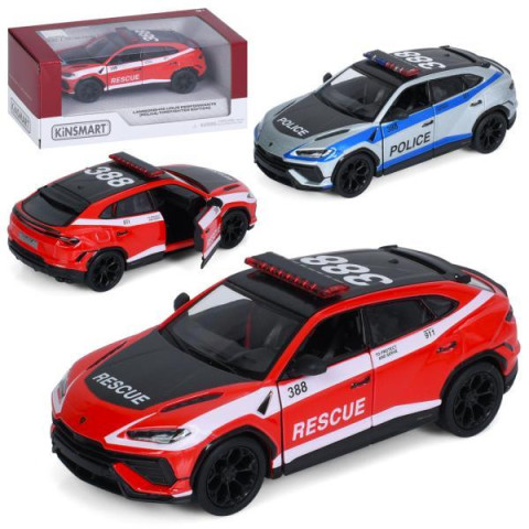Джип метал, "Kinsmart" інерція, 1:40, 12,5см, відчиняються двері, гумові колеса, 2 види (1 вид поліція), в кор. 16*7*7,5см 