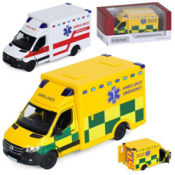 Транспорт спецслужб "Kinsmart" Mercedes-Benz Sprinter, металл, инерция, 1:48, 12см, скорая помощь, открываются двери, резиновые колеса, 2 вида, в кор. 16*7*7,5см 
