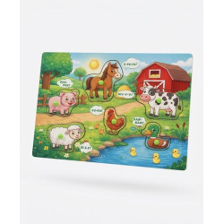Пазл-вкладиш "Ферма", пак. 30*20см, ТМ Enotik, Україна