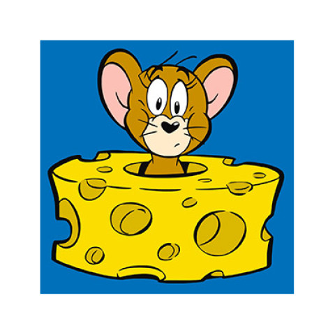 Картина за номерами для дітей WB "Tom and Jerry: Любитель сиру" 25*25см, термопакет, ТМ Ідейка, Україна