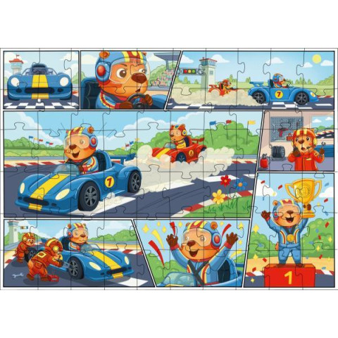 Гра-головоломка. Пазл 32*33см Капібара та великі перегони, 60 елементів, в кор. 24*16*4см, ТМ Ідейка, Україна