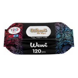 Салфетки влажные с антибактериальным эффектом WEWI Black 120шт/уп (12уп)