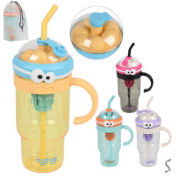 Склянка з кришкою та трубочкою "Smile" 1.0л 