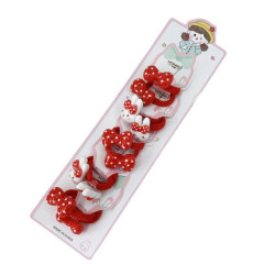 Детские резинки Бантики красные 10шт, пак. 25*8см