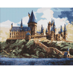 Алмазна мозаїка WB "Harry Potter: Гоґвортс вдень" 40*50см, в термопакете, ТМ Ідейка, Україна