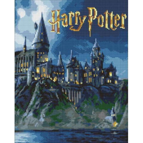 Алмазна мозаїка WB "Harry Potter: Гоґвортс вночі" 40*50см, в термопакете, ТМ Ідейка, Україна