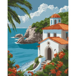 Картина за номерами "Будинок на узбережжі" 40*50см, термопакет, ТМ ART Craft, Україна