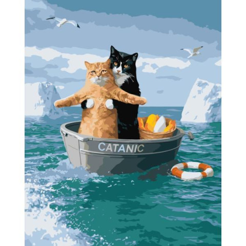 Картина за номерами "Котанік" 40*50см, термопакет, ТМ ART Craft, Україна