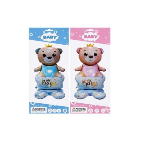 Кулька фольгована нейлонова ведмедик My baby, 145*77см, пак. 26*20см