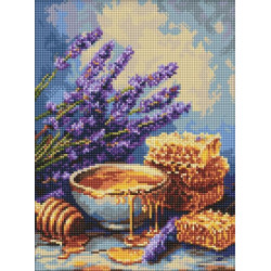 Алмазная мозаика "Лаванда и мед" 30*40см, в термопакете, ТМ Идейка, Украина
