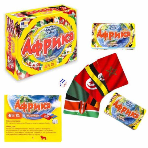 Настольная игра Страны мира Африка, в кор. 14*124,5см, ТМ Стратег, Украина