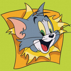 Картина за номерами для дітей WB "Tom and Jerry: Веселі пригоди" 25*25см, в термопакете, ТМ Ідейка, Україна