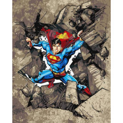Картина по номерам WB "Superman: Сквозь камни" 40*50см, в термопакете, ТМ Идейка, Украина