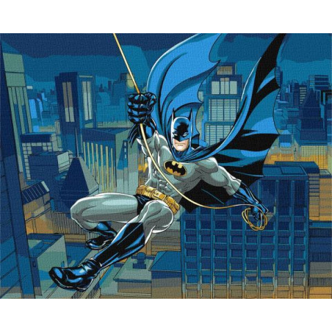 Картина за номерами WB "Batman: Поклик тіні" 40*50см, в термопакете, ТМ Ідейка, Україна
