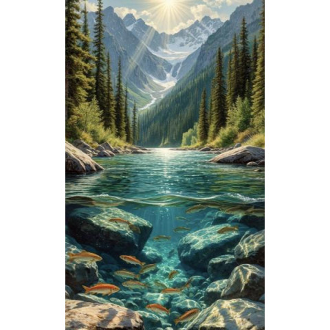 Алмазна мозаїка "Мелодія дикого краю" 30*40см, на рамці, в кор. 31*41*2,5см, ТМ Dreamtoys