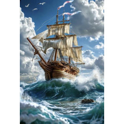 Алмазная мозаика "Шторм" 30*40см, на рамке, в кор. 31*41*2,5см, ТМ Dreamtoys